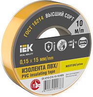 Изолента 0,15х15мм желтая 10м | код EX-IZ10-C15-15-10-K05 | IEK